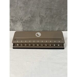 Levenger Circa Universal 11-Hole Desk Paper Hole Punch with Adjustable Slide